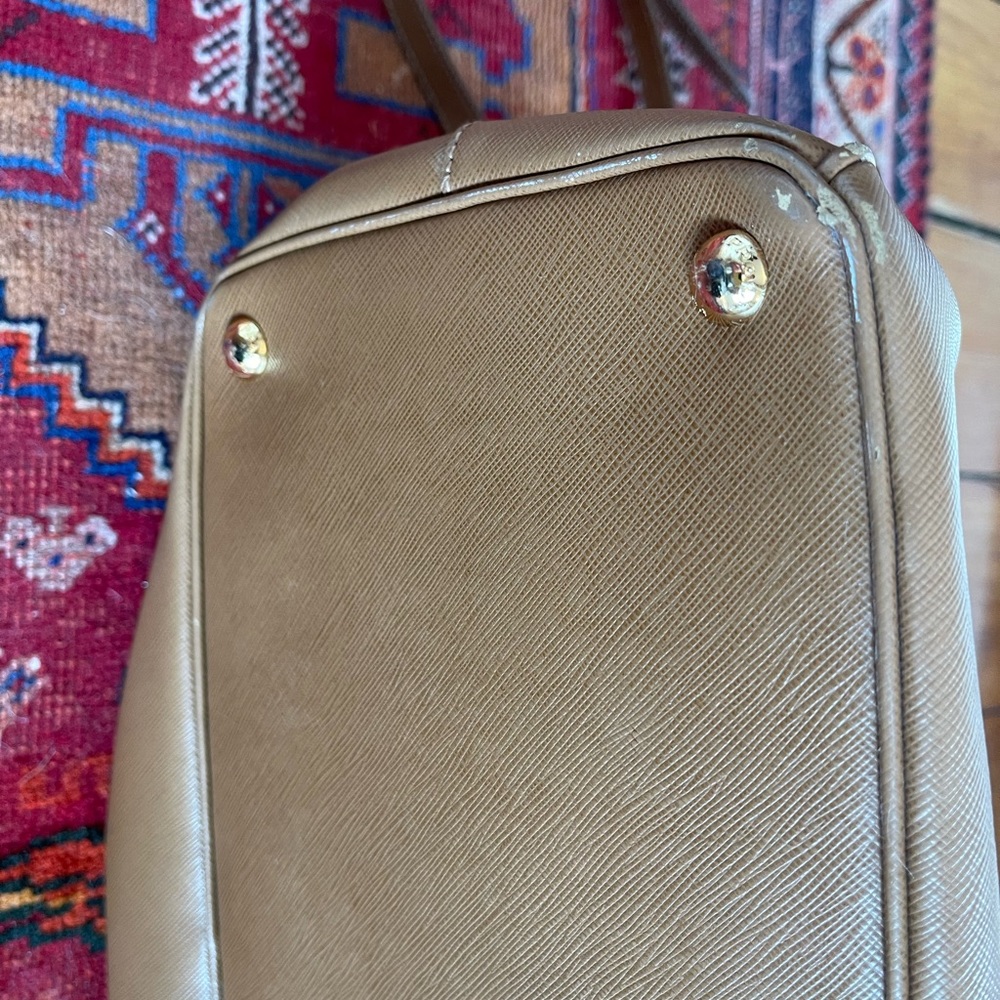 Prada Tan Leather Tote Bag - Picture 6 of 9